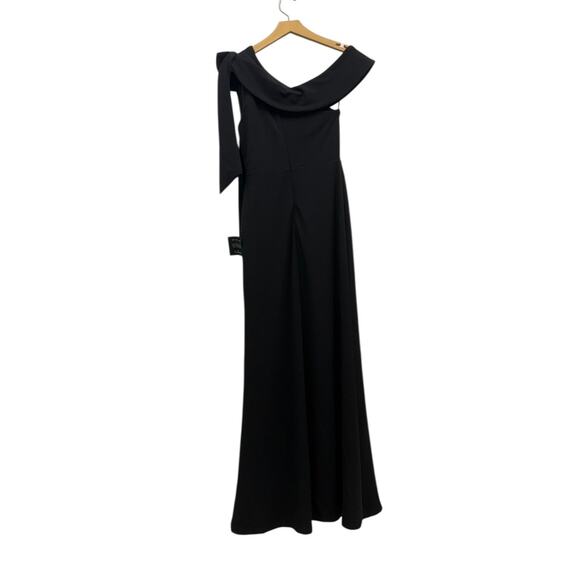Lulus Stepped Out Stunning Black One-shoulder Mermaid Maxi Dress size S NWT - Picture 2 of 6